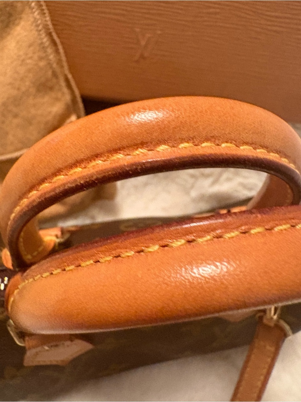 Louis Vuitton Brown and Tan Monogram Nano Bag - Picture 4 of 16